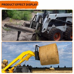 45″ 2500LBS Capcity Pallet Fork Frame Attachment for Kubota Bobcat Skid Steer US