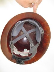 Vtg 70s MSA Fiberglass Skullgard Full Brim Construction Hard Hat Class G Oregon