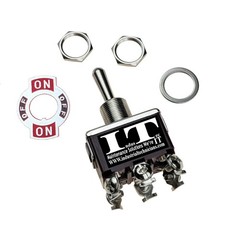 IndusTec 20A DPDT – 6 screw Momentary resetting 3 Position Toggle Switch 12V 24V