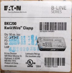 Eaton B-Line BKC200 KwikWire 3/32″, 1/8 “, & 3/16” Wire Rope Clamps