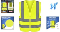 Lightweight X-Large Safety Vest – Sleeveless, Machine Washable & High Visibility