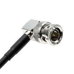 12G SDI Shielded Cable BNC to 75 Ohm Straight to Right Angle for RED 50cm 19in