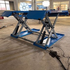 M&E 7700lbs Lifting Mid-Rise Scissor Lift 110V Pneumatic Release Car Lift Jacks