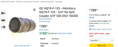 3/4 inch hp quick connect coupler set. – wrong size for bobcat- Never used
