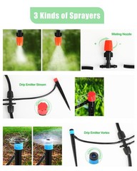 Drip Irrigation System for Watering Garden: 230FT Misting Sprinkler DIY