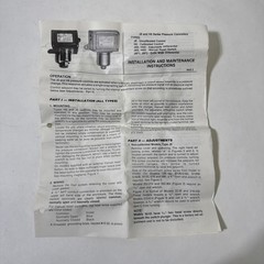 UNITED ELECTRIC J6 266 PRESSURE CONTROLLER SWITCH 9610 0-100 PSI
