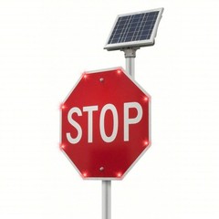 TAPCO 2180-00208 LED Stop Sign,Stop,Aluminum,36″ x 36″ 3YPF9 BlinkerStop sign