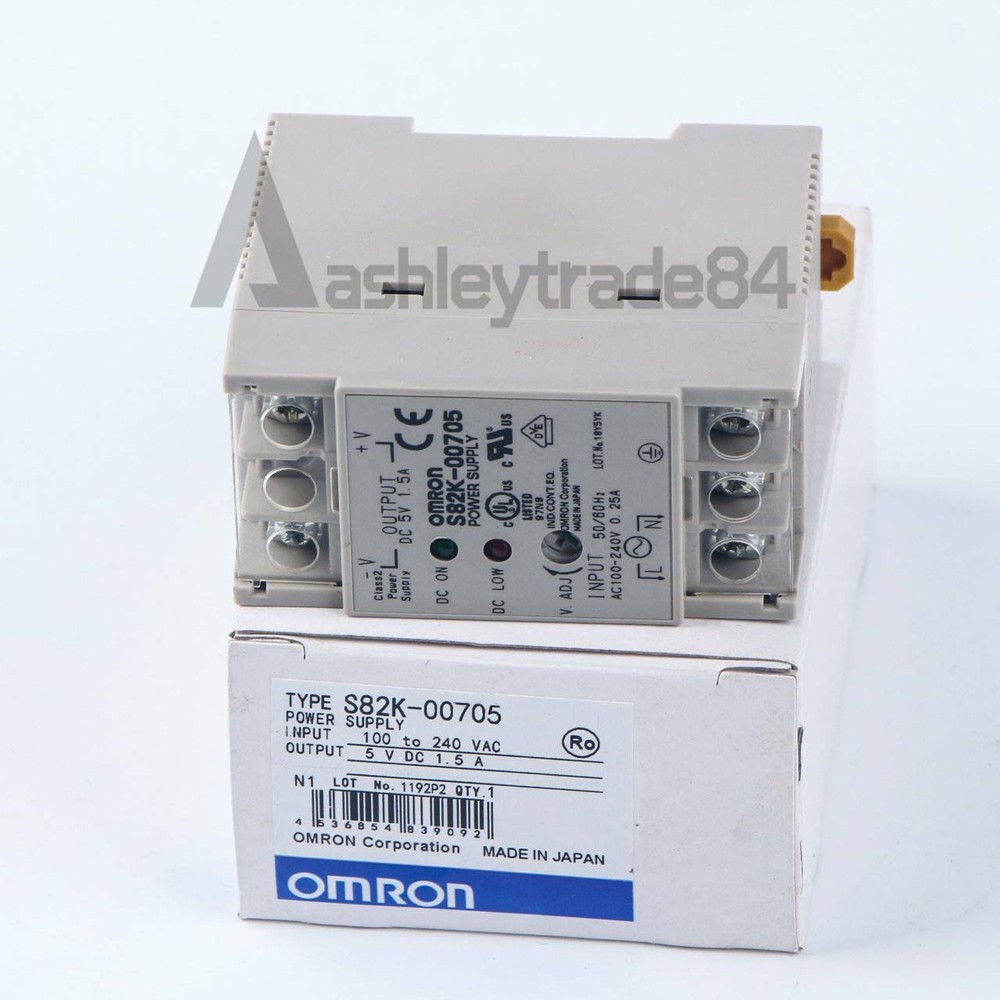 Omron-S82K-00705 100-240VAC 5VDC 1.5A switching power supply NEW
