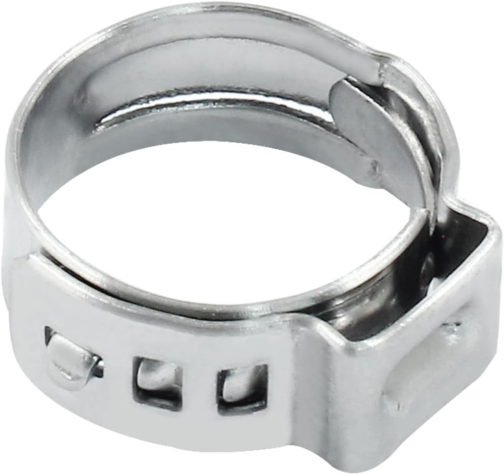 Litoexpe 50 Pcs Single Ear Hose Clamp 12.8Mm-15.3Mm, Hose Crimp Clamps Ear Crimp