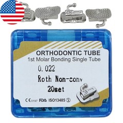 USA Dental Orthodontic Buccal Tubes MBT Roth 022 1st 2nd Molar Bondable Single