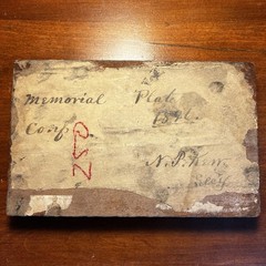 1896 Antique Copper Letterpress Printer Printing Wood Block Methodist Western PA