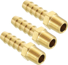 Pack of 1 Brass Hose Barb Fittings Adapter Connector 5/16″ Hose Barb to 1/8″ NPT