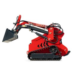 Track EPA 23HP 739cc Mini Skid Steer Bucket & Mower & Fork 3-Pumps Self Leveling