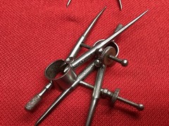 Starrett Round Leg Dividers Set of 4 Small Tools Athol Mass 🇺🇸 NICE ! L👀K !