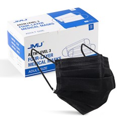 JMU Black ASTM Level 3 Medical Mask 4 Layer Disposable Face Masks BFE 98%