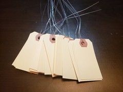 100 WIRED MANILA TAGS 3 1/4″x 1 5/8″ SIZE #2 INVENTORY SHIPPING NO STRING STRUNG