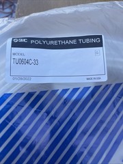 Lot Of 10, SMC TU0604C-33 Clear Polyurethane Tubing, ø6mm OD, ø4mm ID, 0.8MPa