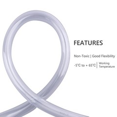 DERNORD PVC Tubing 3/4″ID X 1″OD Flexible Clear Vinyl Hose 25 25 Feet,