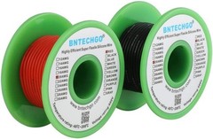 20 Gauge Silicone Wire Spool Red 50Ft and Black 50Ft Flexible 20 AWG Stranded Ti