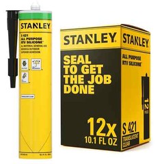 Silicone Sealant 100% Silicone Waterproof Bathroom Kitchen Translucent 12 Pack