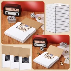 Fuutreo 100 Pack 7 Inch Vinyl Record Mailers Boxes 45 RPM Easy Fold LP Cardboard