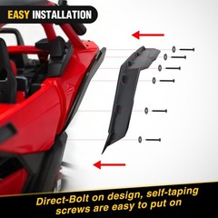 Nilight Front & Rear Extended Fender Flares Compatible with Can-Am Maverick X…