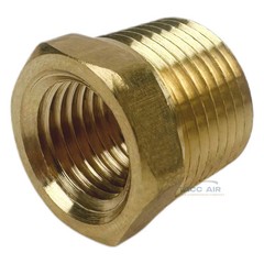 2PC 3/8″ Male x 1/4″ Female Hex Reducer Bushing Adapter Pipe Reducing Fitting