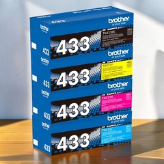 Genuine Brother TN433 High Yield Toner Cartridge Set Pack of 4 New Sealed Box