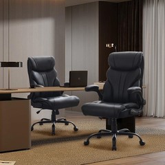Office Chair Ergonomic Swivel Computer Desk Chairs with Footrest for Home Office