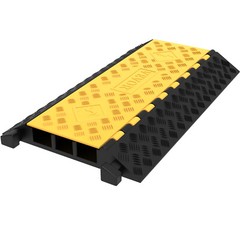 VEVOR 3 Channel Cable Protector Ramp Rubber Electrical Wire Cover Ramp Guard