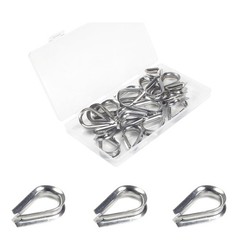 20 M6 1/4″ Thimbles – 304 Stainless Steel for Wire Rope Applications