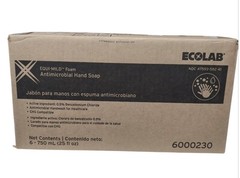 Case of 6 Ecolab 6000230 EQUI-MILD foam antimicrobial Hand soap 750 ml refill