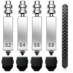 4PK 0.2+0.4+0.6+0.8MM for Anycubic Kobra X/Kobra 4 Nozzle 0.4mm Nozzles Leak-Pro