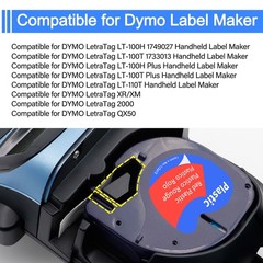 DYMO LetraTag Refill 91333 Plastic Red Lable Tape 12mm Compatible LT-100T 5pk