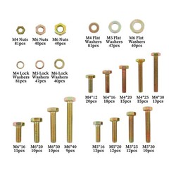 672PC Heavy Duty Metric Bolts Nuts Assortment Kit Hex Head Grade 8.8 Alloy Steel