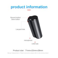 Voice Recorder 16GB Digital Audio Magnetic Device Sound Dictaphone USB MP3 Mini