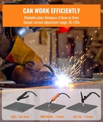 HITBOX 110V/220V 3in1 Gasless MIG MMA Lift TIG Welder Machine w TIG Welder Torch