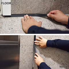 3/4 In. X 10 Ft. Black PVC inside Corner Self-Adhesive Flexible Caulk and Trim M