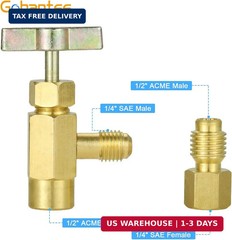 R134A Can Tap, Puncture R134a Refrigerant Dispenser with Tank Adapter for 1/4″ a