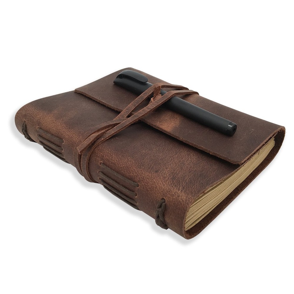 Genuine Leather Journal Notebook – 240 Lined Pages 5 x 7 in Rustic Brown