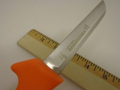 Dexter USA 3.25 inch Clip Point Deboning Knife Wide Stiff Blade Orange Handle