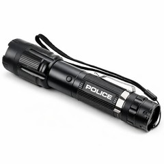 POLICE Stun Gun 1158 Max Volt Metal Self Defense Rechargeable LED Flashlight