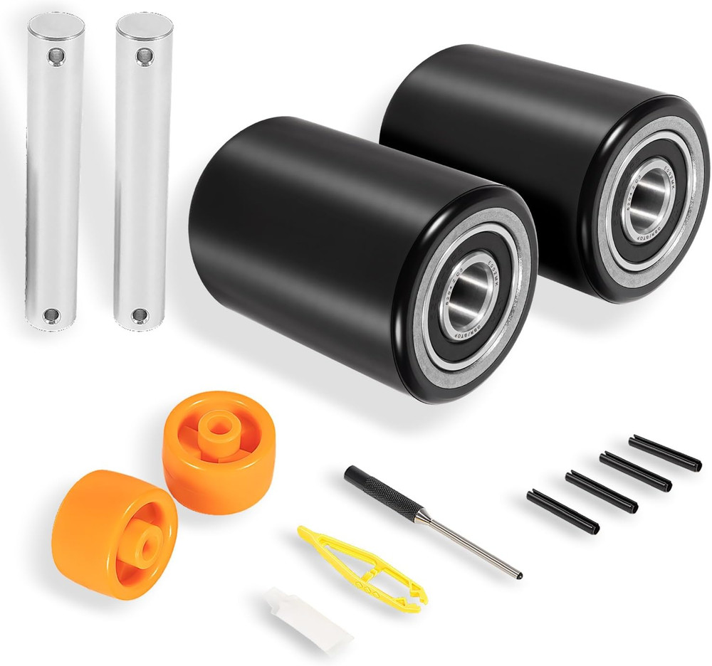 PTH50 Pallet Jack Front Load Wheel Replacement Kit Set Complete Fit for Crown PT