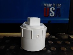 3″ X 4″ PVC Sewer Cleanout Cap Adapter, Pop Up Sewer Relief Cap Adapter,