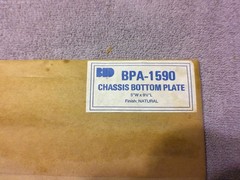 Bud BPA-1590 Chassis Bottom Plate 5 inch x 9-1/2 inch natural finish