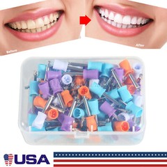 Disposable Dental Prophy Polishing Cups Latch Type Rainbow & White