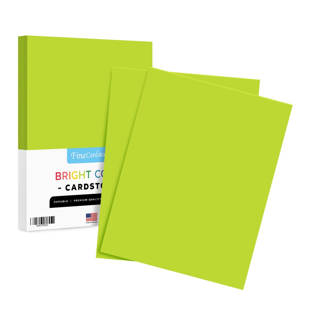 Terra Green Bright Color Cardstock, 65lb Cover (176GSM), 8.5 x 11, 50 Sheets