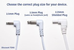 TENS Lead Wires – Two 2mm Pin Connectors – Quantity: 2