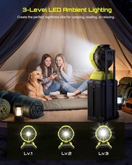 TaskStar 13″ Wheeled Portable Bucket Top Misting Fan 30L 3000mAh Spray Mister