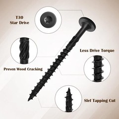 3 Inch Deck Screws 50 Pack Heavy-Duty Rust Resistant Timber Screws